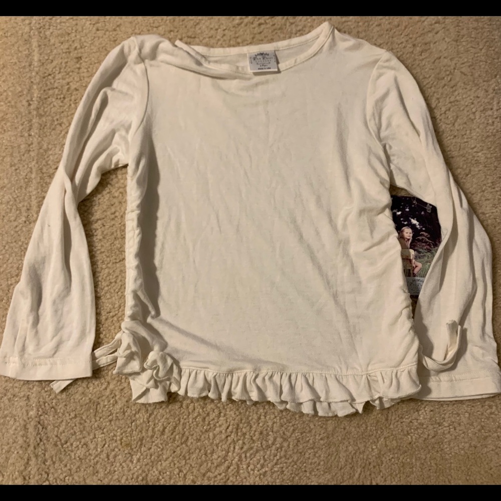 Dew Drop Couture off white long sleeved top NWT